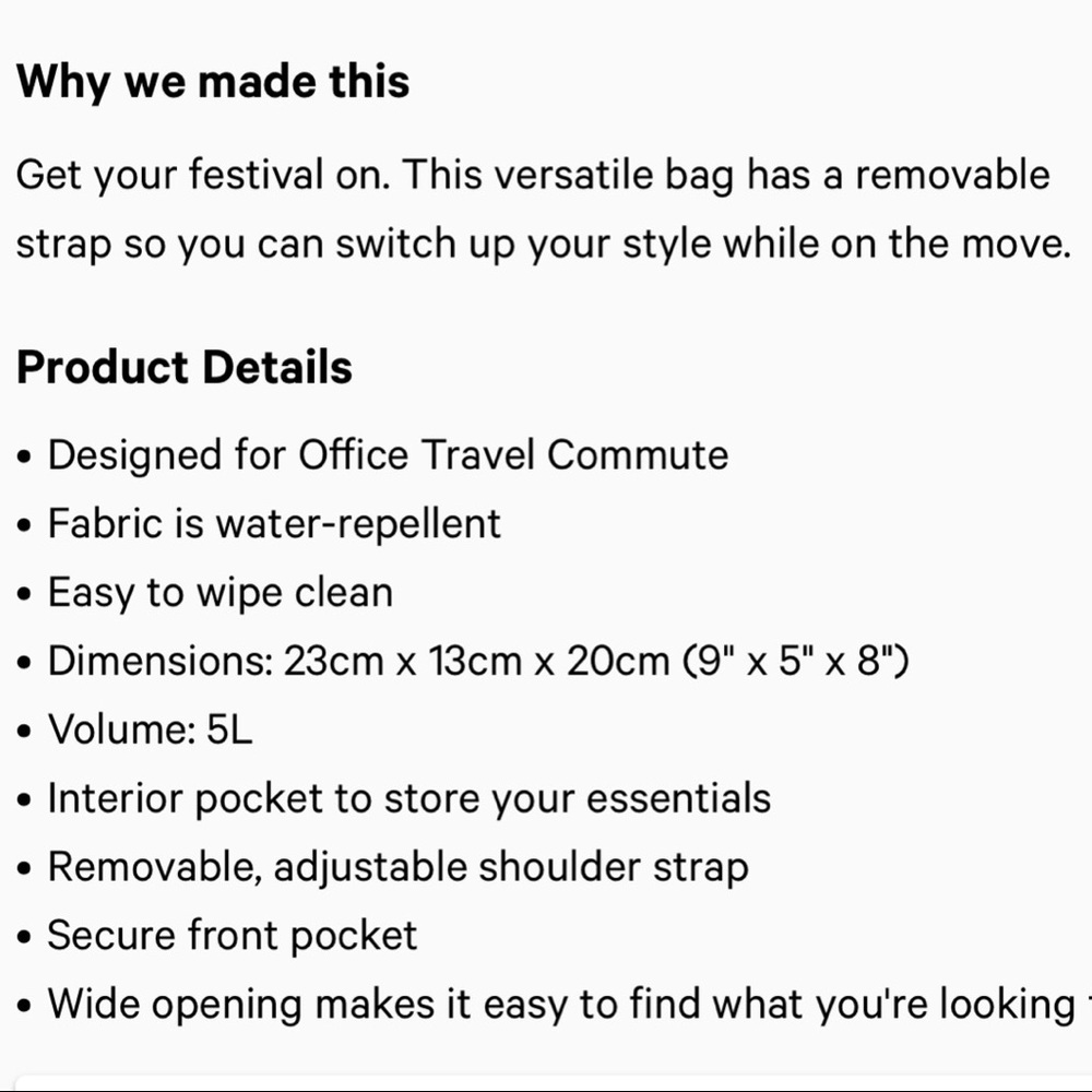 {lululemon} All Night Festival Bag 5L - Picture 5 of 7